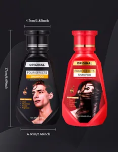 Dimensioni dettagliate dei flaconi di shampoo aromaterapico da 250 ml per pulizia profonda