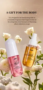 Detail view of FORMBO alcohol-free body sprays with rose and vanilla coconut scents