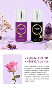 Long-lasting body mist fragrance set for him and her with fresh gardenia and woody notes