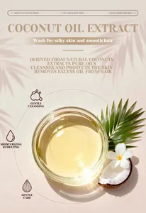 Vista de detalle del extracto natural de coco para jabón herbal de cabello y cuerpo