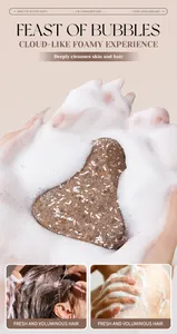 Jabón de hierbas 2 en 1 con espuma blanca espesa para limpiar la piel y el cabello