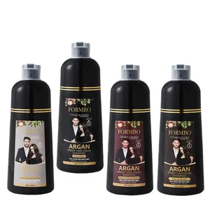 Champú colorante de burbujas con aceite de argán para cubrir canas al 100% 500ml