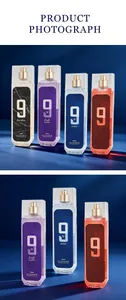 Detail view of 250ml men's eau de parfum bottles in bourbon, ocean and whiskey scents