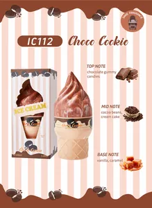 Note olfattive dettagliate del profumo gourmand al gelato Choco Cookie