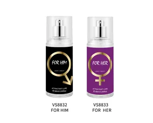 Pair of premium long-lasting fragrance body mist sprays for men and women, 88ml