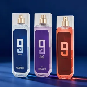 Set of three 250ml men's eau de parfum bottles in ocean, fresh water, and whiskey scents