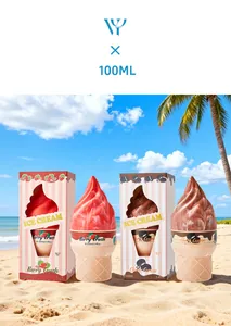 Dettaglio profumi a forma di cono gelato da 100ml alle fragranze frutti di bosco e biscotto