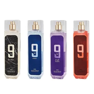 Set of four 250ml long-lasting men's spray perfumes in various masculine scents.