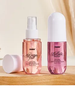 Detail view of FORMBO alcohol-free body spray in Dragon Fruit and Moon Violet scents