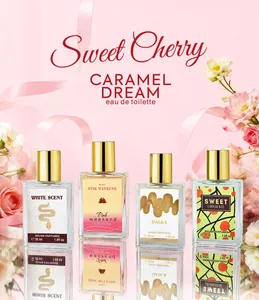 Set di quattro flaconi di profumo da 30ml a lunga durata per donna in elegante rosa floreale