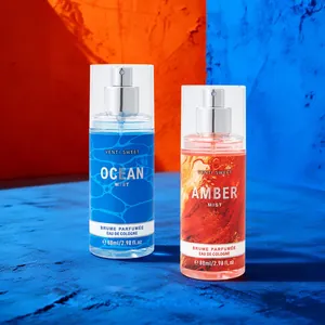 Set spray corpo Venti Sweet Ocean e Amber Mist da 88ml per uomo su sfondo colorato
