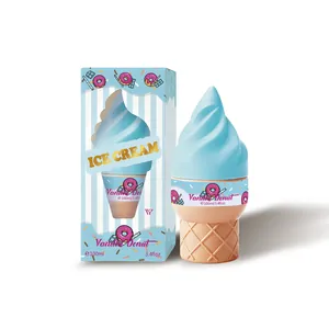 Parfum spray 100ml en forme de glace au parfum gourmand de donut à la vanille avec boîte