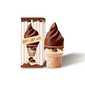 Parfum en forme de cône de glace au chocolat avec boîte rayée de 100 ml