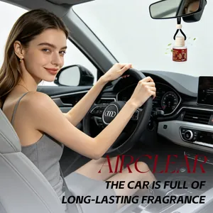 Elegante hangende autoparfumfles met langdurige aromatherapiegeur voor het voertuig