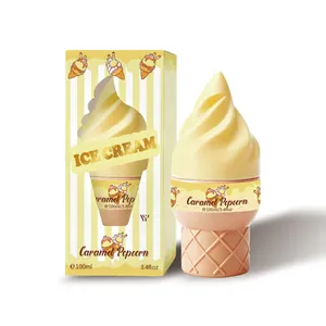 Parfum gourmand en forme de glace au parfum de pop-corn au caramel, flacon de 100 ml coffret