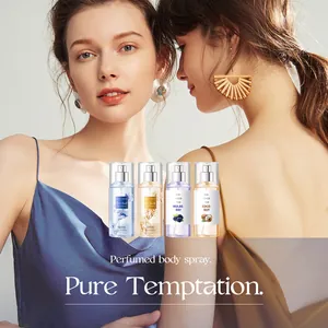 Elegant long-lasting floral and fruity perfumed body spray set for women with multi-scents