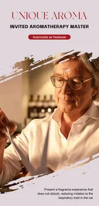 Professionele aromatherapie-expert creëert unieke muskusgeurervaring voor het auto-interieur