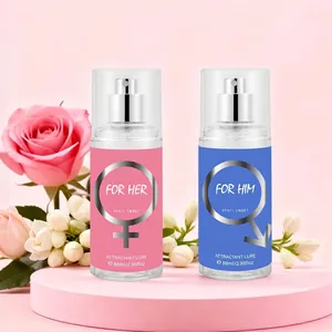 Long lasting 88ml body spray perfume set for men and women with floral background