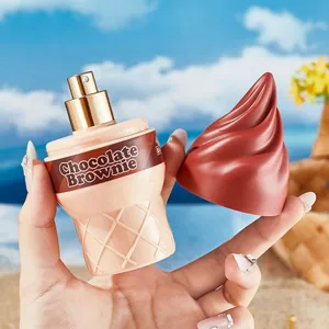 Esclusiva bottiglia di profumo a forma di cono gelato per donna al brownie al cioccolato