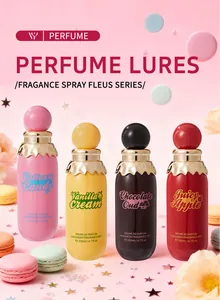 Gourmet fragrance mist collection including Cotton Candy and Vanilla Cream in 200ml bottles.