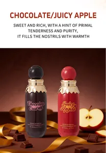 Gourmet note hair and body fragrance mist in chocolate and apple scents, 200ml bottle