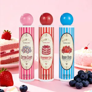Süßes Set mit drei Cartoon Duft-Körpersprays mit Dessert- und Fruchtaromen 168ml