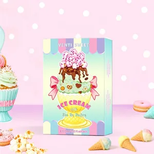 Ice cream themed perfume gift set featuring three 10ml bottles in a colorful box