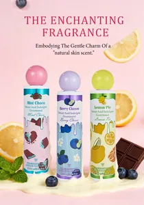 Set di fragranze gourmand con spray profumati al Mint Choco, Berry Cheese e Lemon Pie.