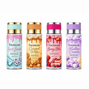 Vier langanhaltende Eiscreme-Gourmand-Düfte für Damen, jeweils 100 ml Flakons.