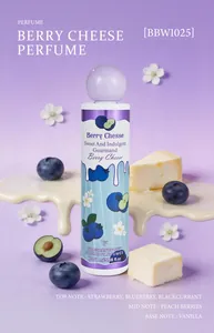 Vista dettagliata del profumo gourmet frutti di bosco e formaggio con note olfattive