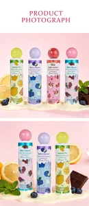 Vista dettagliata del set di fragranze gourmand con aromi di limone, bacche, caffè e menta