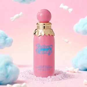Sweet cotton candy scented hair and body fragrance mist in a dreamy pink bottle