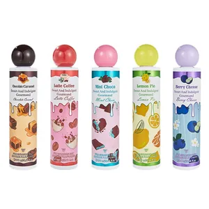 Set di 5 spray profumati gourmand con profumi di dessert e vivaci flaconi colorati