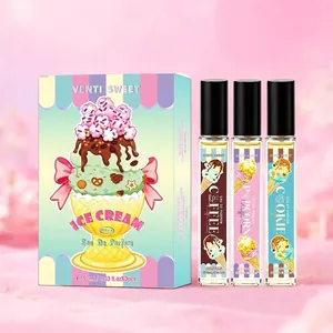 Venti Sweet 3-piece dessert-themed perfume gift set, 10ml rollerball body spray