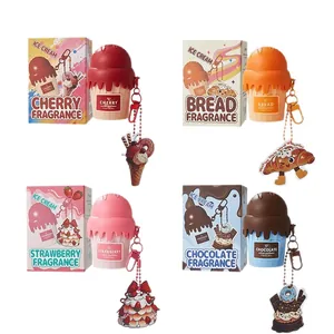Set di profumi gourmet per donna a forma di gelato con aromi di fragola ciliegia e cioccolato
