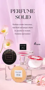 Elegant portable solid perfume balm collection for women with four distinct floral scents