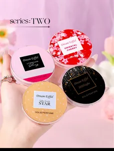 Detail shot showing four assorted Dream Eiffel portable solid perfumes for women