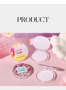 Detail view of Dream Eiffel solid perfume in fruit and candy scents with clear packaging.