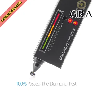 Pierre de moissanite rouge taille ronde passant le test du diamant avec certificat GRA