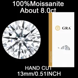 Luxury Moissanite Round Brilliant Cut Sparkling D Color VVS1 Hearts And Arrows Loose Gemstone GRA For Jewelry Customization