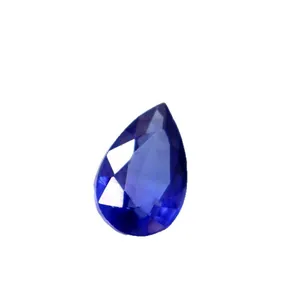 Magnífica piedra preciosa zafiro corindón azul natural en forma de pera para joyas