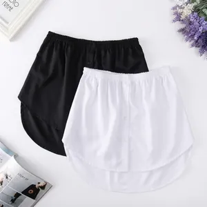 Gonna a Finto Orlo da Donna Estensore per Camicia Minigonna Strumento per Stratificazione in Poliestere Tinta Unita Decorazione Bottone Stile Preppy Vita Regolabile