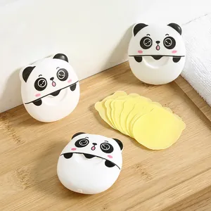 Feuilles de savon en papier panda mignonnes pour le voyage et le lavage des mains