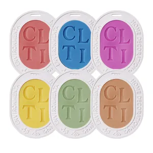 Set of 6 colorful scented plaster wax tablets for wardrobe air freshener and car decor