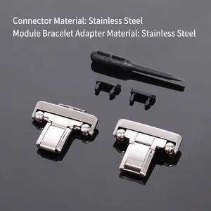 High-quality stainless steel modular watch band connectors and installation tool kit for smartwatches