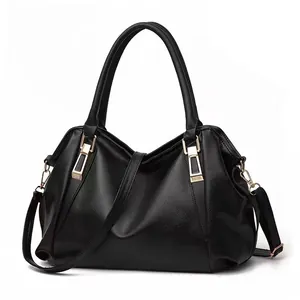 Women's Large Capacity PU Leather Handbag Minimalist Urban Style Litchi Texture Tote Bag Shoulder Bag For Daily Commute