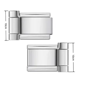 Detailansicht von 10-cm-Edelstahl-Uhrenarmband-Verbindern für DIY-Modul-Armbänder.