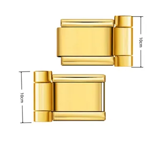 Detaillierte Ansicht der 10 cm langen, goldfarbenen modularen Uhrenarmband-Verbindungsglieder.