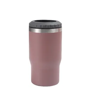 Refroidisseur de bière 14oz en acier inoxydable 304 à double paroi, finition or rose mat