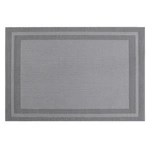 Sottopiatto in PVC intrecciato grigio, resistente al calore e facile da pulire, stile europeo